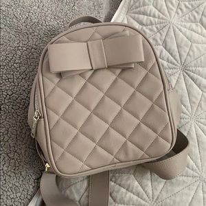 Betsey Johnson gray mini quilted backpack